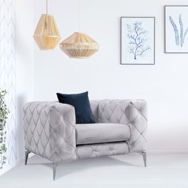 Atelier Del Sofa Silla Alada Gris Claro